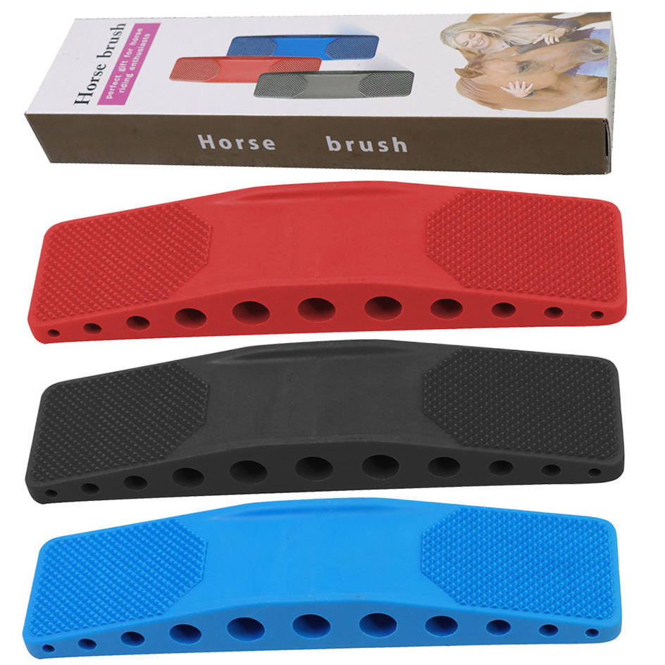 Six-in-one Horse Brush Horse Beauty Bath Massage Brush Horse Dog Neat Comb Shedding Hair Cleaning Brush Horseriding Supplies