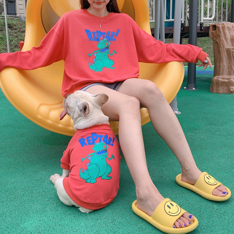 Printed Dog Two-legged Pet Parent-child Outfit