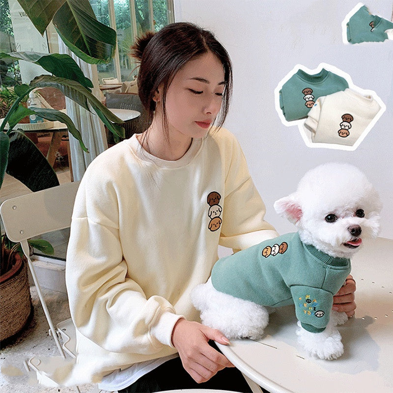 Parent-child Wear Sweater Autumn And Winter Pet Dog Small Dog Clothes Winter