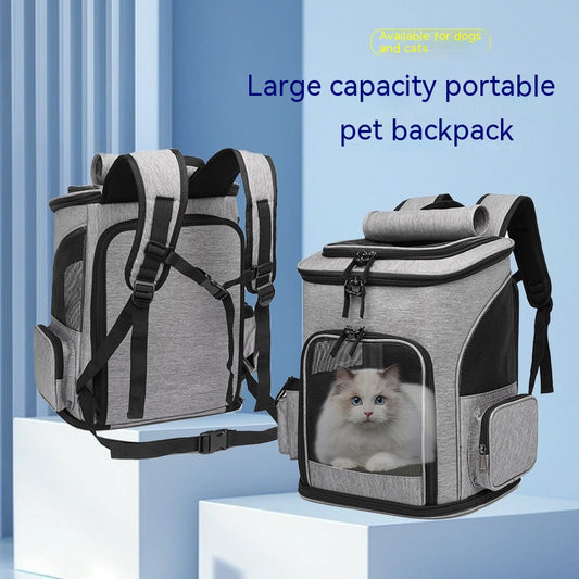 Extendable Pet Bag Large Capacity Dog Bag Portable Cat Backpack Foldable Cat Bag