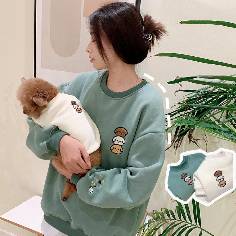 Parent-child Wear Sweater Autumn And Winter Pet Dog Small Dog Clothes Winter